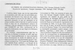 Un perfil de administración predial  [artículo] G. Saravia I.