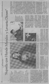 "Aquella que hunde mundos y levanta dioses"  [artículo] Mónica Rodríguez E.