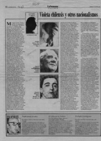 Violeta chilensis y otros nacionalismos  [artículo] Luis Sánchez Latorre.