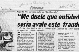 "Me duele que entidad tan seria avale este fraude"  [artículo].