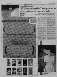 "El Decamerón" reaparece al comenzar la década  [artículo].