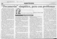 "Decamerón" simpático, pero con problemas  [artículo] Italo Passalacqua C.