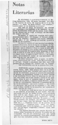 Notas literarias  [artículo] Mesa Seco.
