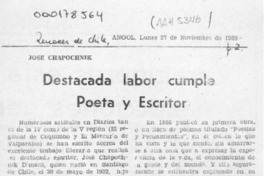 Destacada labor cumple poeta y escritor  [artículo].