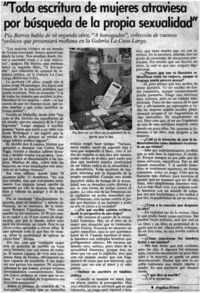 "Toda escritura de mujeres atraviesa por búsqueda de la propia sexualidad"