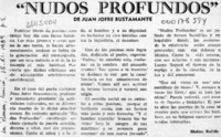 "Nudos profundos"  [artículo] Matías Rafide.