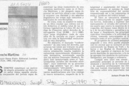 Derecho marítimo  [artículo] Arturo Prado Puga.
