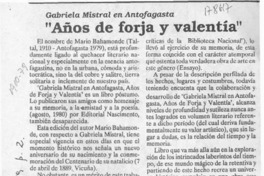 "Años de forja y valentía"  [artículo] Luis E. Aguilera.