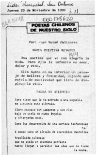 Poetas chilenos de nuestro siglo