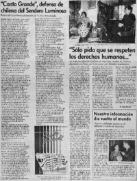 "Canto grande", defensa de chilena del Sendero Luminoso
