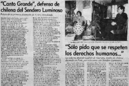 "Canto grande", defensa de chilena del Sendero Luminoso