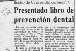 Presentado libro de prevención dental  [artículo].