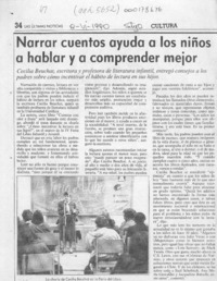 Narrar cuentos ayuda a los niños a hablar y a comprender mejor  [artículo].