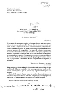 Para recordar a Pío Baroja  [artículo] Alfonso Calderón.
