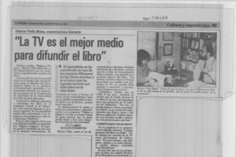 "La TV es el mejor medio para difundir el libro"