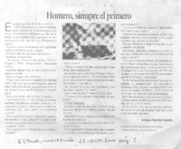Homero, siempre el primero