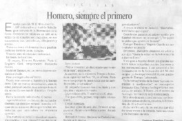 Homero, siempre el primero