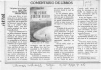 "Mi pobre tercer deseo"  [artículo] Antonio Rojas Gómez.