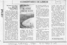 "Mi pobre tercer deseo"  [artículo] Antonio Rojas Gómez.