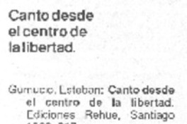 Canto desde el centro de la libertad