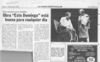 Obra "Este domingo" está buena para cualquier día  [artículo].