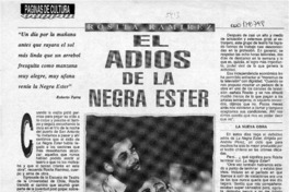 El adiós de la negra Ester  [artículo] Hugo Godoy.