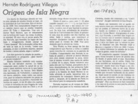 Origen de Isla Negra  [artículo] Hernán Rodríguez Villegas.