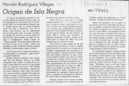 Origen de Isla Negra  [artículo] Hernán Rodríguez Villegas.