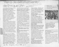 "Pena de extrañamiento", de Enrique Lihn  [artículo] Juan Zapata G.