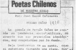 Poetas chilenos de nuestro siglo  [artículo] Juan Guixé Cañizares.