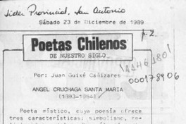 Poetas chilenos de nuestro siglo  [artículo] Juan Guixé Cañizares.