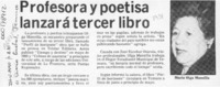 Profesora y poetisa lanzará tercer libro  [artículo].