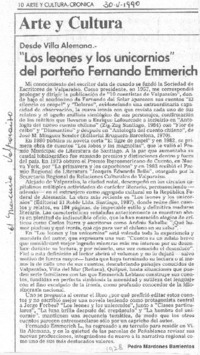 "Los leones y los unicornios" del porteño Fernando Emmerich