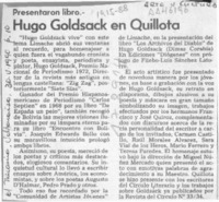 Hugo Goldsack en Quillota  [artículo].