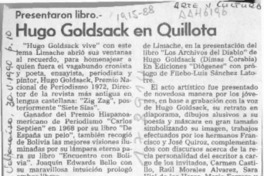 Hugo Goldsack en Quillota  [artículo].