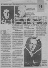 Galanes del teatro también fueron poetas