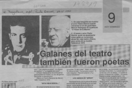 Galanes del teatro también fueron poetas