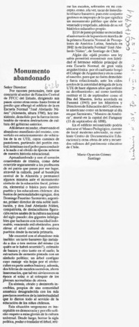 Monumento semi abandonado en el Abelardo Núñez