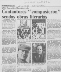 Cantautores "compusieron" sendas obras literarias