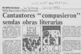 Cantautores "compusieron" sendas obras literarias