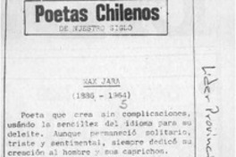 Poetas chilenos de nuestro siglo  [artículo].