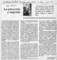 La selva fría y sagrada  [artículo] Elicura Chihuailaf.