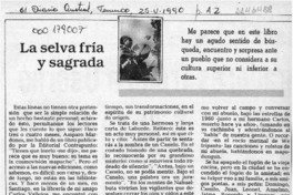 La selva fría y sagrada  [artículo] Elicura Chihuailaf.