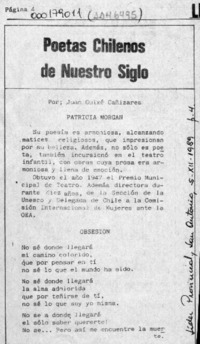 Poetas chilenos de nuestro siglo  [artículo] Juan Guixé Cañizares.