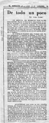 De todo un poco  [artículo] John Cristal.