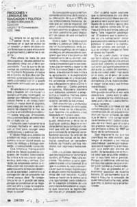 Emociones y lenguaje en educación y política  [artículo] Gabriel Valdés S.