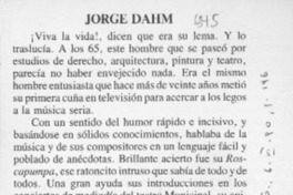 Jorge Dahm  [artículo].