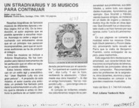 Un Stradivarius y 35 músicos para continuar