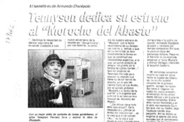 Tennyson dedica su estreno al "Morocho del Abasto"  [artículo].