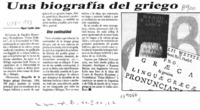 Una biografía del griego  [artículo] Miguel Castillo Didier.